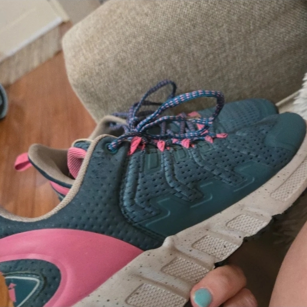 Women's Teal and Pink Athletic Shoes